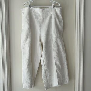 Maeve by Anthropologie gauze wide leg pants. Size 18W. White.